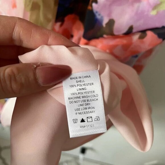 1. State Watercolor Floral Chiffon Halter Dress Sz Medium - Picture 9 of 11